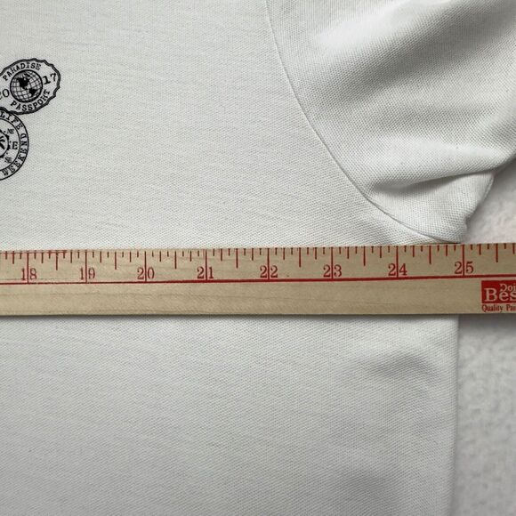 Tommy Bahama Island Zone Polo Mens XXL Shirt White Mesh Spellout Short Sleeve - Picture 10 of 13